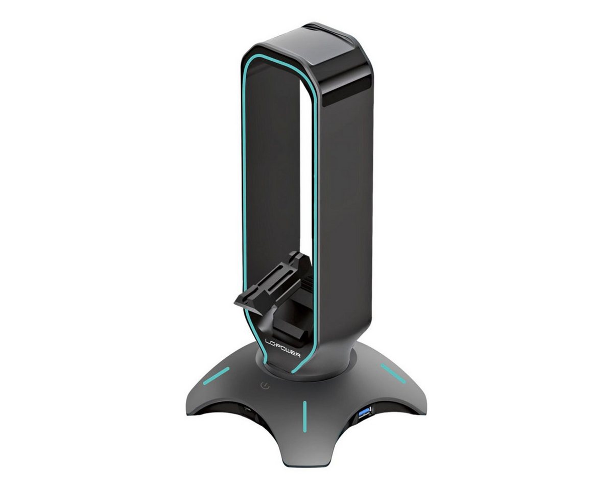 LC-Power LC-HUB-HEAD-BUNGEE USB 3.0 Hub, Kopfhörerhalter Netzwerk-Switch von LC-Power