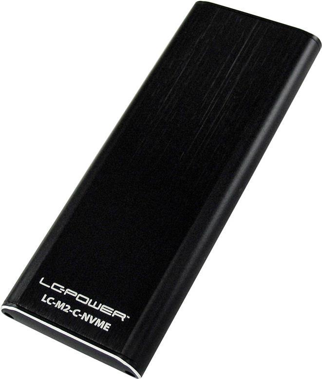 LC-Power LC-M2-C-NVME Speicherlaufwerksgehäuse M.2 SSD-Gehäuse Schwarz (LC-M2-C-NVME) von LC-Power