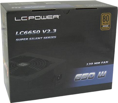 LC Power LC6650 V2,3 - Stromversorgung (intern) - ATX12V 2,3 - 80 PLUS Bronze - Wechselstrom 230 V - 650 Watt - aktive PFC (LC6650 V2.3) von LC-Power