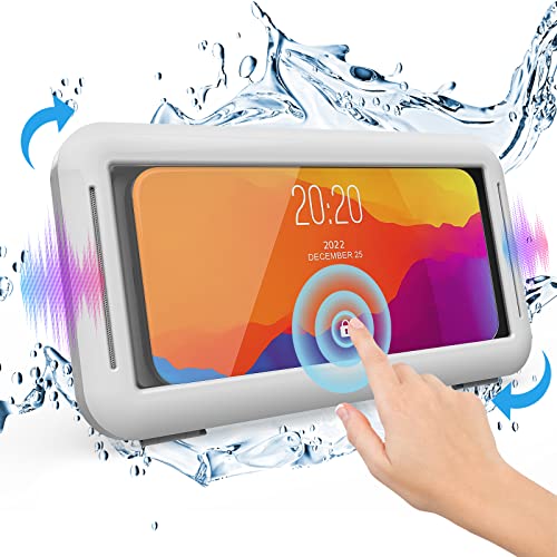 LC-dolida Handyhalterung für Dusche, wasserdicht, 480 Grad drehbar, Touchscreen, Dusche, Telefonständer, Badezimmer, Wand, Küche, Spiegelhalterung, bis zu 18,5 cm von LC-dolida