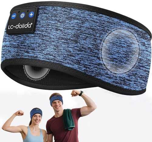 LC-dolida Schlafkopfhörer Stirnband mit Kopfhörer Bluetooth, Kabellos Sport-Kopfhörer Stirnband 15+ Stunden Lange Spielzeit Leichte Schlafstirnband mit HiFi-Stereo,Ergonomisch Tech Gadgets LC-dolida Schlafkopfhörer Stirnband mit Kopfhörer Bluetooth, Kabellos Sport-Kopfhörer Stirnband 15+ Stunden Lange Spielzeit Leichte Schlafstirnband mit HiFi-Stereo,Ergonomisch Tech Gadgets von LC-dolida