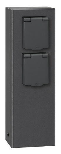 LCD 017 Steckdosensäule graphit 2 Steckdosen LCD 017 Steckdosensäule graphit 2 Steckdosen von LCD