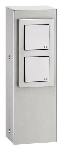 LCD 020 Steckdosensäule edels.m. 2Steckdosen von LCD
