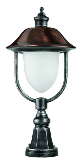 LCD 1157 Sockelleuchte schwarz/silber/kupfer von LCD