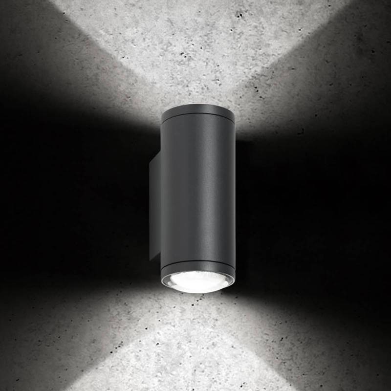 LED-Außenwandleuchte 5156, 2 x 9 W, up & down, graphit, Alu von LCD