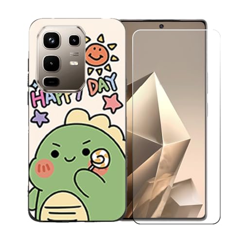 LCEHTOGYE Hülle für Infinix Note 50S 5G + Gehärtetes Glas Film Schutzfolie,Schutzhülle Weich Silikon Handyhülle Flexibel TPU Case Cover für Infinix Note 50S 5G (6,78") - LLM49 von LCEHTOGYE