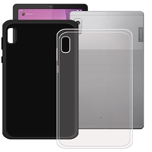 LCEHTOGYE Hülle für Lenovo Tab M9,Transparent + Schwarz Schutzhülle Weich Silikon Handyhülle TPU Tasche Case Cover für Lenovo Tab M9 (9,0") von LCEHTOGYE
