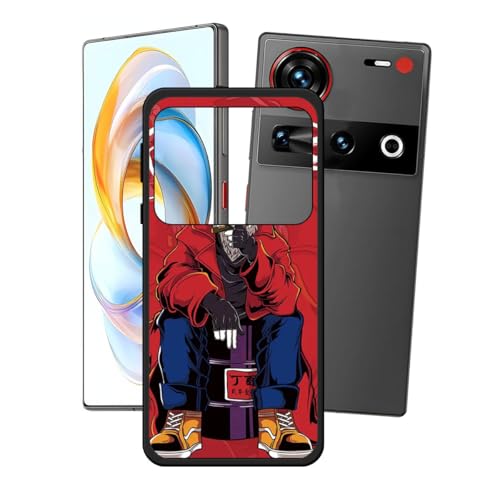 LCEHTOGYE Hülle für Nubia Z70 Ultra,Schwarz Schutzhülle Weich Silikon HandYhülle TPU Tasche Case Cover für Nubia Z70 Ultra (6,85")- LH41 von LCEHTOGYE