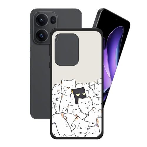 LCEHTOGYE Hülle für Oppo Reno13 Pro 4G,Schwarz Schutzhülle Weich Silikon HandYhülle TPU Tasche Case Cover für Oppo Reno13 Pro 4G (6,83")- LH71 von LCEHTOGYE