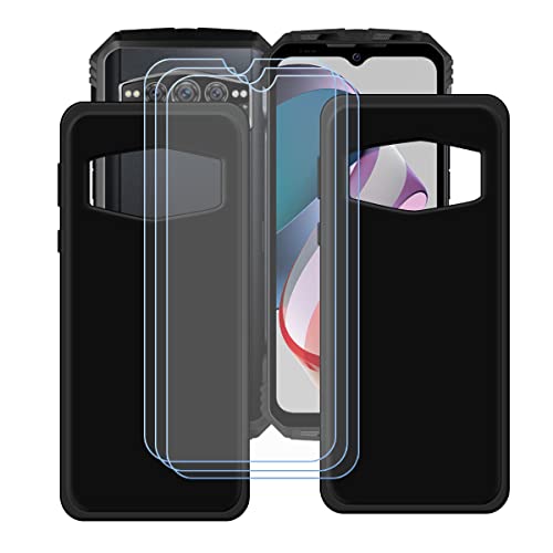 LCEHTOGYE Hülle für iPhone 15 Pro + [3 Stück] Gehärtetes Glas Film Schutzfolie,2 X Schwarz Schutzhülle Weich Silikon Handyhülle Flexibel TPU Case Cover für iPhone 15 Pro (6,58") von LCEHTOGYE