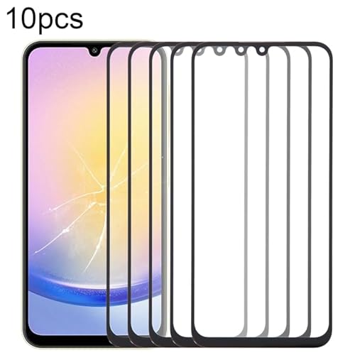 LCG SPAIRE Ersatzteile für Mobiltelefone Fr for Galaxy A25 5G SM-A256B 10pcs Frontbildschirm Auenglaslinse mit optisch klarem Klebstoff von LCG SPAIRE
