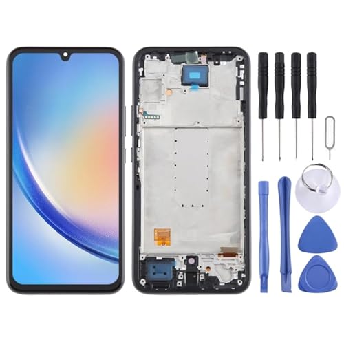 LCG SPAIRE Ersatzteile für Mobiltelefone Fr for Galaxy A34 SM-A346B 6.43-Zoll-OLED-LCD-Bildschirm Digitalisierer Vollmontage mit Rahmen von LCG SPAIRE
