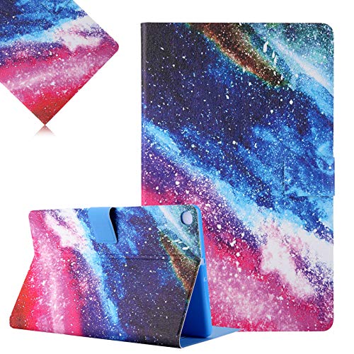 Hülle für Samsung Galaxy Tab A8 10,5 Zoll 2021 (SM-X200 / X205), LCHDA Gemalt PU Ledertasche Dünn Leicht Smart Cover Folio Klapp Ständer Magnetisch Schutzhülle mit Auto Schlaf/Wachen - Bunte Galaxie von LCHDA