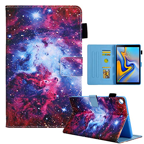 Hülle für Samsung Galaxy Tab A9 8.7" 2023 X110/X115/X117,LCHDA Gemalt PU Ledertasche Schlank Leicht Smart Cover Folio Klapp Ständer Magnetisch Schutzhülle mit Auto Schlaf/Wachen - Universum von LCHDA