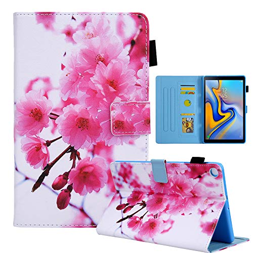 Hülle für Samsung Galaxy Tab A9 Plus 11" 2023 X210/X216B/X218U,LCHDA Gemalt PU Ledertasche Dünn Leicht Smart Cover Folio Klapp Ständer Magnetisch Schutzhülle mit Auto Schlaf/Wachen - Pflaumenblüte von LCHDA
