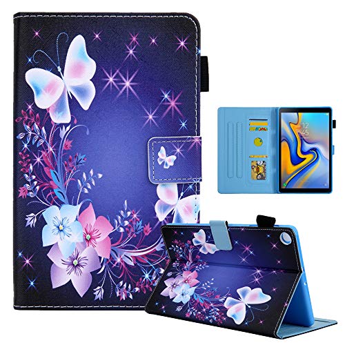 Hülle für Samsung Galaxy Tab A9 Plus 11" 2023 X210/X216B/X218U,LCHDA Gemalt PU Ledertasche Leicht Smart Cover Folio Klapp Ständer Magnetisch Schutzhülle mit Auto Schlaf/Wachen - Bunte Schmetterling von LCHDA
