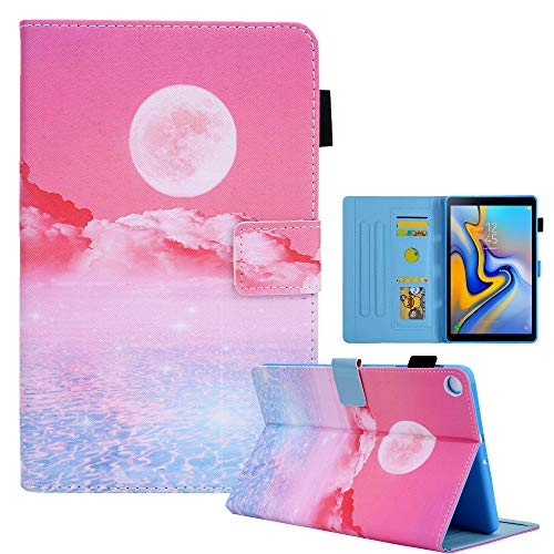 Hülle für Samsung Galaxy Tab A9 Plus 11" 2023 X210/X216B/X218U,LCHDA Gemalt PU Ledertasche Ultra Dünn Leicht Smart Cover Folio Klapp Ständer Magnetisch Schutzhülle mit Auto Schlaf/Wachen - Mond von LCHDA