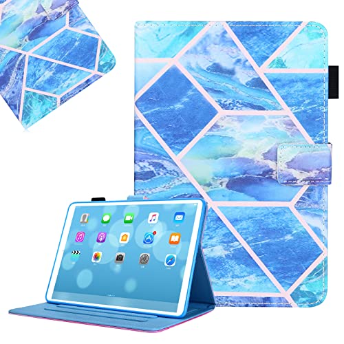 Hülle für iPad Mini 6. Generation 2021 (8,3 Zoll), LCHDA Gemalt PU Leder Tasche Smart Cover Magnetisch Folio Ständer Klapp Schutzhülle mit Auto Schlaf/Wachen Funktion - Blau Marmor von LCHDA