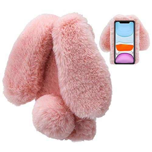 LCHDA Plüsch Hülle für iPhone 12 / iPhone 12 Pro 6,1" Flauschige Hasen Fell Künstliche Kaninchen Pelz Niedlich Hasenohren Mädchen Süße Handytasche Stoßfest Schützend TPU Silikonhülle - Rosa LCHDA Plüsch Hülle für iPhone 12 / iPhone 12 Pro 6,1" Flauschige Hasen Fell Künstliche Kaninchen Pelz Niedlich Hasenohren Mädchen Süße Handytasche Stoßfest Schützend TPU Silikonhülle - Rosa von LCHDA