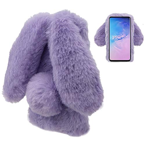 LCHDA Plüsch Hülle für iPhone 14 Pro Max 6.7 inch Flauschige Hasen Fell Künstliche Kaninchen Pelz Niedlich Hasenohren Mädchen Süße Handytasche Stoßfest Schützend TPU Silikonhülle - Lila LCHDA Plüsch Hülle für iPhone 14 Pro Max 6.7 inch Flauschige Hasen Fell Künstliche Kaninchen Pelz Niedlich Hasenohren Mädchen Süße Handytasche Stoßfest Schützend TPU Silikonhülle - Lila von LCHDA