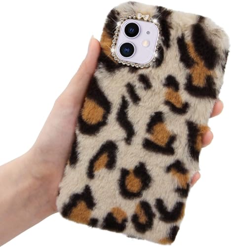 LCHDA Plüsch Hülle für iPhone 16 Pro Max 6.9" Flauschige Hasen Fell Handyhülle Mädchen Süße Winter Warm Weich Kaninchen Pelz Niedlich Hase Handytasche Schützend TPU Silikonhülle - Beige Leopard LCHDA Plüsch Hülle für iPhone 16 Pro Max 6.9" Flauschige Hasen Fell Handyhülle Mädchen Süße Winter Warm Weich Kaninchen Pelz Niedlich Hase Handytasche Schützend TPU Silikonhülle - Beige Leopard von LCHDA