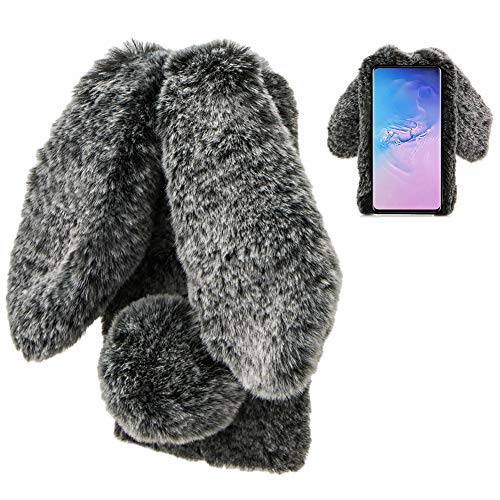LCHDA Plüsch Hülle verträglich mit iPhone 15 Pro 6.1" Flauschige Hasen Fell Kaninchen Pelz Niedlich Hasenohren Mädchen Süße Handytasche Stoßfest Schützend TPU Silikonhülle - Schwarz LCHDA Plüsch Hülle verträglich mit iPhone 15 Pro 6.1" Flauschige Hasen Fell Kaninchen Pelz Niedlich Hasenohren Mädchen Süße Handytasche Stoßfest Schützend TPU Silikonhülle - Schwarz von LCHDA