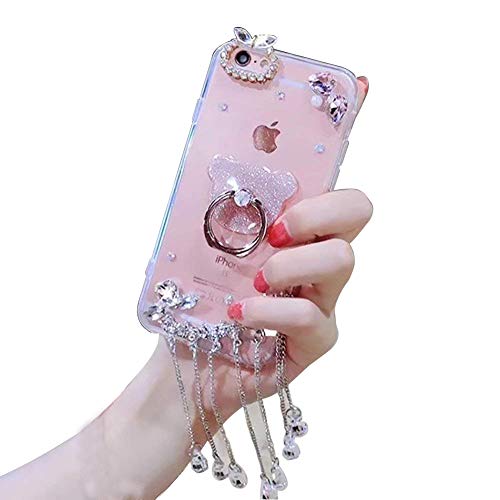LCHDA für iPhone 7 Plus / 8 Plus Ringständer Diamant Hülle, Bling Glitzern Strass Glänzend Handyhülle Durchsichtig Klarer Kristall Steine Flexibel Silikon Stoßstange Schutzhülle mit Ring Halterung LCHDA für iPhone 7 Plus / 8 Plus Ringständer Diamant Hülle, Bling Glitzern Strass Glänzend Handyhülle Durchsichtig Klarer Kristall Steine Flexibel Silikon Stoßstange Schutzhülle mit Ring Halterung von LCHDA