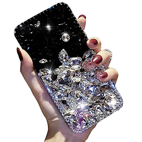 LCHDA für iPhone XR Diamant Hülle, Bling Glitzern Strass Glänzend Handyhülle Durchsichtig Klarer Kristall Steine Harte Schale Flexibel Silikon Stoßstange Schutzhülle - Weiß Schwarz LCHDA für iPhone XR Diamant Hülle, Bling Glitzern Strass Glänzend Handyhülle Durchsichtig Klarer Kristall Steine Harte Schale Flexibel Silikon Stoßstange Schutzhülle - Weiß Schwarz von LCHDA