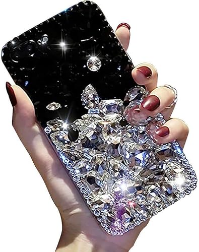LCHDA für iPhone 7 Plus / 8 Plus Diamant Hülle, Bling Glitzern Strass Glänzend Handyhülle Durchsichtig Klarer Kristall Steine Harte Schale Flexibel Silikon Stoßstange Schutzhülle - Weiß Schwarz LCHDA für iPhone 7 Plus / 8 Plus Diamant Hülle, Bling Glitzern Strass Glänzend Handyhülle Durchsichtig Klarer Kristall Steine Harte Schale Flexibel Silikon Stoßstange Schutzhülle - Weiß Schwarz von LCHDA