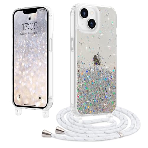 LCHULLE Handykette Kompatibel mit iPhone 14/13 Hülle mit Band Glitzer Handyhülle mit Kordel Transparent Schutzhülle mit Einstellbar Kette Silikon Case für iPhone 14/13 Transparent LCHULLE Handykette Kompatibel mit iPhone 14/13 Hülle mit Band Glitzer Handyhülle mit Kordel Transparent Schutzhülle mit Einstellbar Kette Silikon Case für iPhone 14/13 Transparent von LCHULLE
