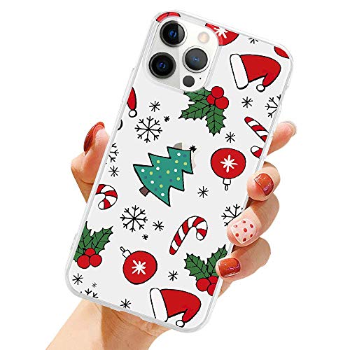 LCHULLE Weihnachten Handyhülle Kompatibel mit iPhone Xr(6.1 Zoll) Hülle Weihnachten Transparent Silikonhülle Christmas Case Cover TPU-Bumper Durchsichtig Schutzhülle für iPhone Xr von LCHULLE