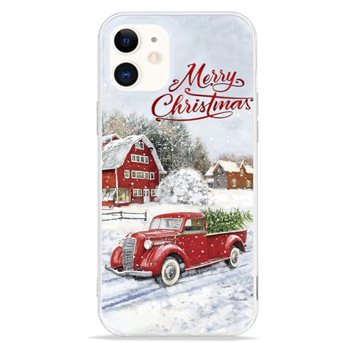 LCHULLE Weihnachten Kompatibel mit iPhone 12 Hülle, iPhone 12 Pro(6.1 Zoll) Handyhülle Weihnachten Transparent Silikonhülle Christmas Case Cover Durchsichtig Schutzhülle für iPhone 12/iPhone 12 Pro von LCHULLE