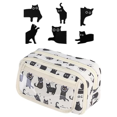 1 Cartoon Cat Bleistiftkoffer Und 1 Reihe Von Lesezeichen, Bleistiftkoffer Mit Großer Kapazität, Niedliche Kreative Schreibwaren, Studentenbedarf. 1 Cartoon Cat Bleistiftkoffer Und 1 Reihe Von Lesezeichen, Bleistiftkoffer Mit Großer Kapazität, Niedliche Kreative Schreibwaren, Studentenbedarf. von LCIEFKAE