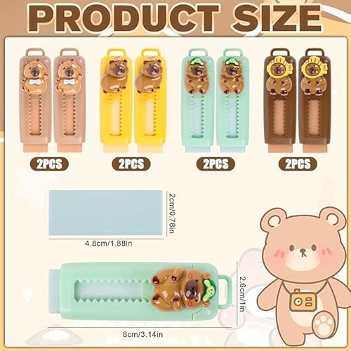 8 Stück Cartoon Capybara Eraser, Einziehbarer Radiergummi, Kreativer Und Lustiger Schreibwaren, Kinderpartygeschenke. 8 Stück Cartoon Capybara Eraser, Einziehbarer Radiergummi, Kreativer Und Lustiger Schreibwaren, Kinderpartygeschenke. von LCIEFKAE