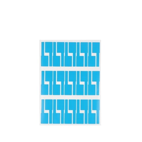 Kabel-Etiketten, selbstklebend, A4, für Netzwerkkabel, bunt, selbstklebend, wasserdicht, für elektrische Kabel, Organisation der Identifizierung von Kabeln (blau, 5 Blatt) von LCKKJHG