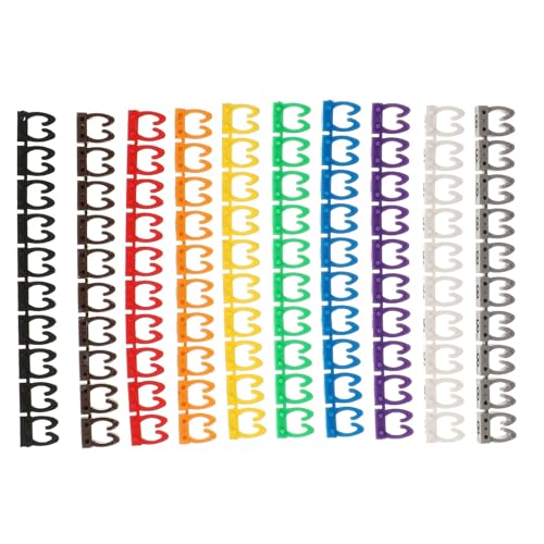 LCKKJHG Etiketten, Kabeletiketten, Kabelkennzeichnung, elektrische Etiketten, Kunststoffkabelmarkierung, 100 Stück, verschiedene Farben 1,2 x 1c LCKKJHG Etiketten, Kabeletiketten, Kabelkennzeichnung, elektrische Etiketten, Kunststoffkabelmarkierung, 100 Stück, verschiedene Farben 1,2 x 1c von LCKKJHG