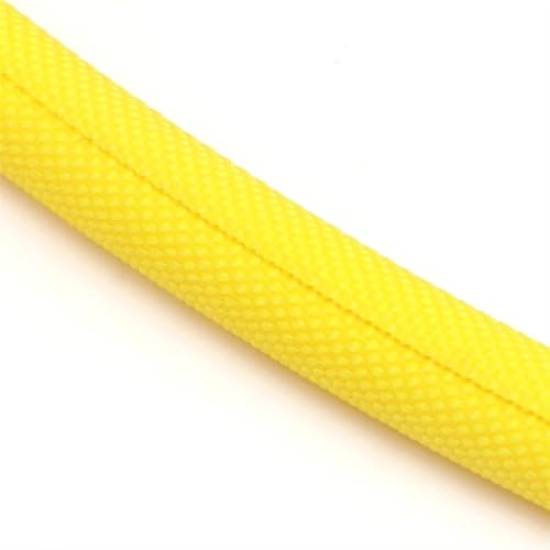 LCKKJHG Kabelmantel 1/2/5 m, geflochten, dehnbar, selbstschließend, Kabeltrommel, isoliert, selbstschließend, Kabel-Organizer (Gelb, 10 mm _2 Meter) von LCKKJHG