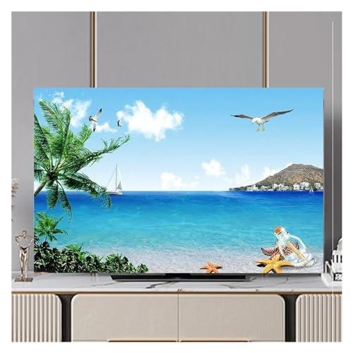LCKKJHG Monitorabdeckung, Fernsehhaube, TV-Staubschutz, Stoff, 81,3 - 190,5 cm, niedlicher Monitorschutz, schützt den Bildschirm (8,3 Zoll (80 x 53 m)) von LCKKJHG
