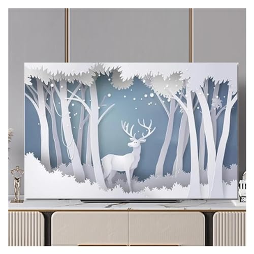 LCKKJHG Monitorabdeckung, Fernsehhaube, TV-Staubschutz, Stoff, 81,3 - 199,5 cm, niedliche Monitorabdeckung, schützt den Bildschirm (2,5 Zoll (113 x 70 cm) von LCKKJHG
