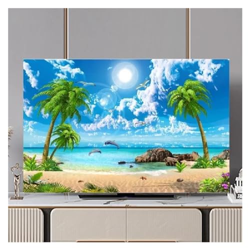 LCKKJHG Monitorabdeckung, Fernsehhaube, TV-Staubschutz, Stoff, 81,3 - 199,5 cm, niedlicher Monitorschutz, schützt den Bildschirm (9,4 Zoll (80 x 53 m)) von LCKKJHG