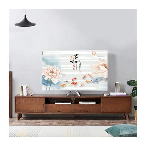 LCKKJHG Monitorabdeckung, Querformat, elastisch, TV-Staubschutz, Stoff, 81,3–190,5 cm, einfacher und moderner chinesischer Stil (11,3–116,8 cm) von LCKKJHG