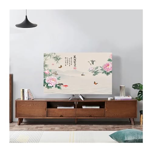 LCKKJHG Monitorabdeckung, Querformat, elastisch, TV-Staubschutz, Stoff, 81,3 - 190,5 cm, einfacher und moderner chinesischer Stil (13,9–127 cm) von LCKKJHG