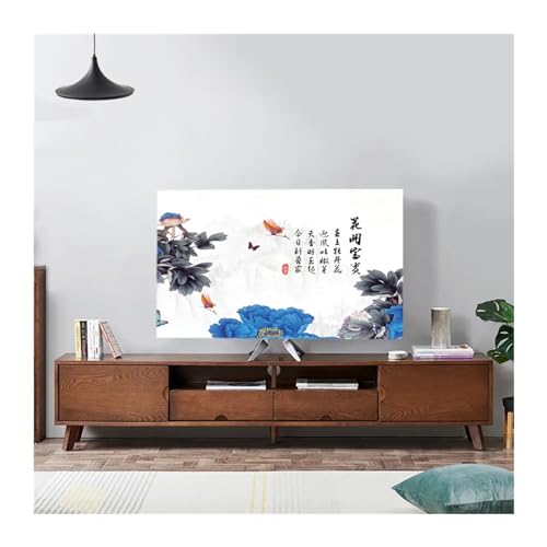 LCKKJHG Monitorabdeckung, Querformat, elastisch, TV-Staubschutz, Stoff, 81,3 - 190,5 cm, einfacher und moderner chinesischer Stil (24,5–177,8 cm) von LCKKJHG