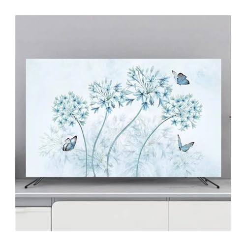 LCKKJHG Monitorabdeckung, TV-Abdeckung, Schutz, Staubschutz, Haushalt, hängende TV-Staubabdeckung, Zuhause, universelle Blumendekoration, einfach (B,58-60 Zoll, 140 x 85 cm) von LCKKJHG