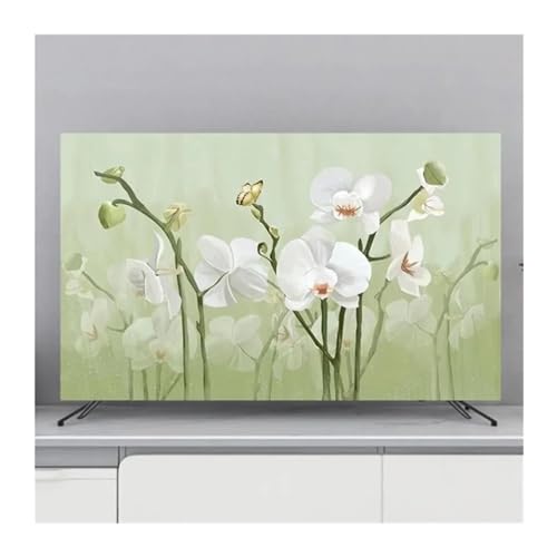 LCKKJHG Monitorabdeckung, TV-Abdeckung, Schutz, Staubschutz, Haushalt, hängende TV-Staubabdeckung, Zuhause, universelle Blumendekoration, einfach (C,65 Zoll 152 x 92 cm) von LCKKJHG