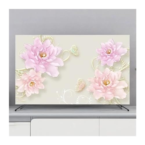 LCKKJHG Monitorabdeckung, TV-Abdeckung, Schutz, Staubschutz, Haushalt, hängende TV-Staubabdeckung, Zuhause, universelle Blumendekoration, einfach (G,70 Zoll 161 x 96 cm) von LCKKJHG