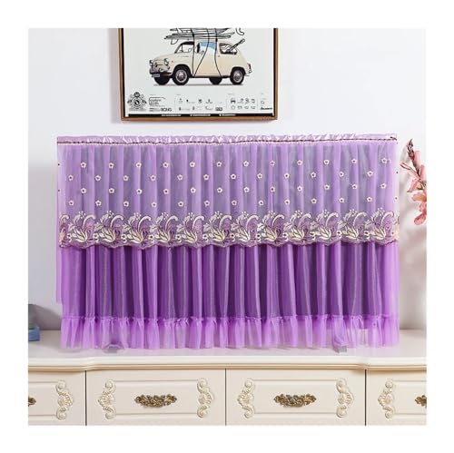 LCKKJHG Monitorabdeckung, TV-Abdeckung, Spitze, zum Aufhängen, vertikal, Staub, flache gebogene Oberfläche, Monitorschutz, moderne Wohnzimmer-Dekoration (1,102 x 63 cm) von LCKKJHG