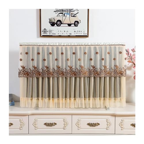 LCKKJHG Monitorabdeckung, TV-Abdeckung, Spitze, zum Aufhängen, vertikal, Staub, flache gebogene Oberfläche, Monitorschutz, moderne Wohnzimmer-Dekoration (10,102 x 63 cm) von LCKKJHG