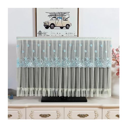 LCKKJHG Monitorabdeckung, TV-Abdeckung, Spitze, zum Aufhängen, vertikal, Staub, flache gebogene Oberfläche, Monitorschutz, moderne Wohnzimmer-Dekoration (11,80 x 50 cm) von LCKKJHG
