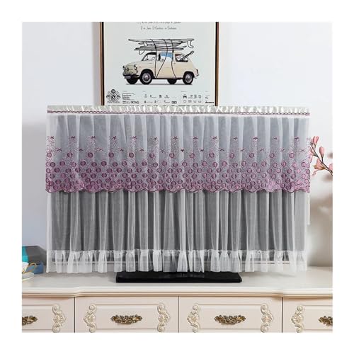 LCKKJHG Monitorabdeckung, TV-Abdeckung, Spitze, zum Aufhängen, vertikal, Staub, flache gebogene Oberfläche, Monitorschutz, moderne Wohnzimmer-Dekoration (12,92 x 55 cm) von LCKKJHG